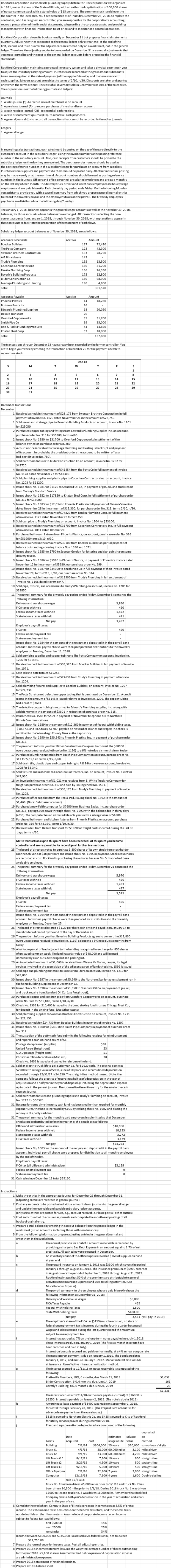 Please HELP A general ledger be 30. 2018, are as booms Seventy's