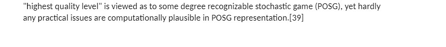 \"highest quality level" is viewed as to some degree recognizable stochastic