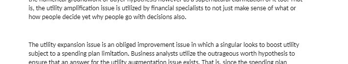 is, the utility amplification issue is utilized by financial specialists to