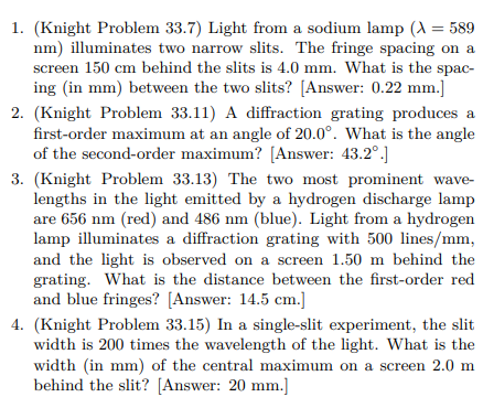 provided displays the viewing screen in a double-slit experiment. Noting that fringe