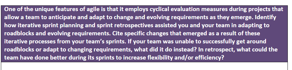 Travellers.I need help with below The project retrospective introduces cyclical evaluation to