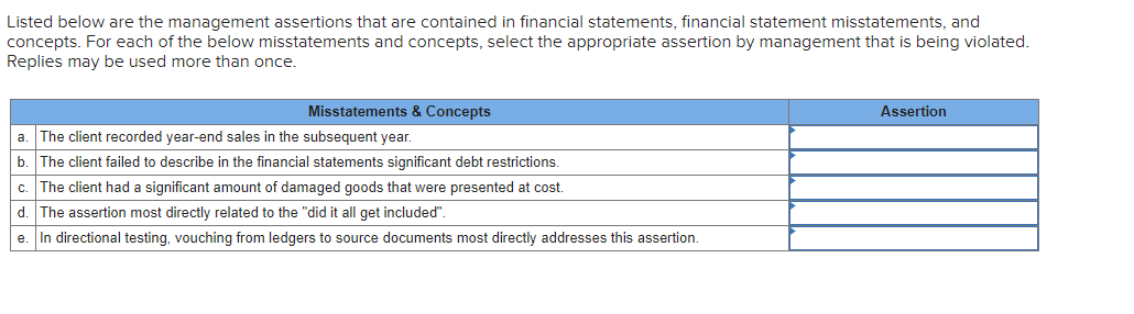 Can you help with the question below? Listed below are the management