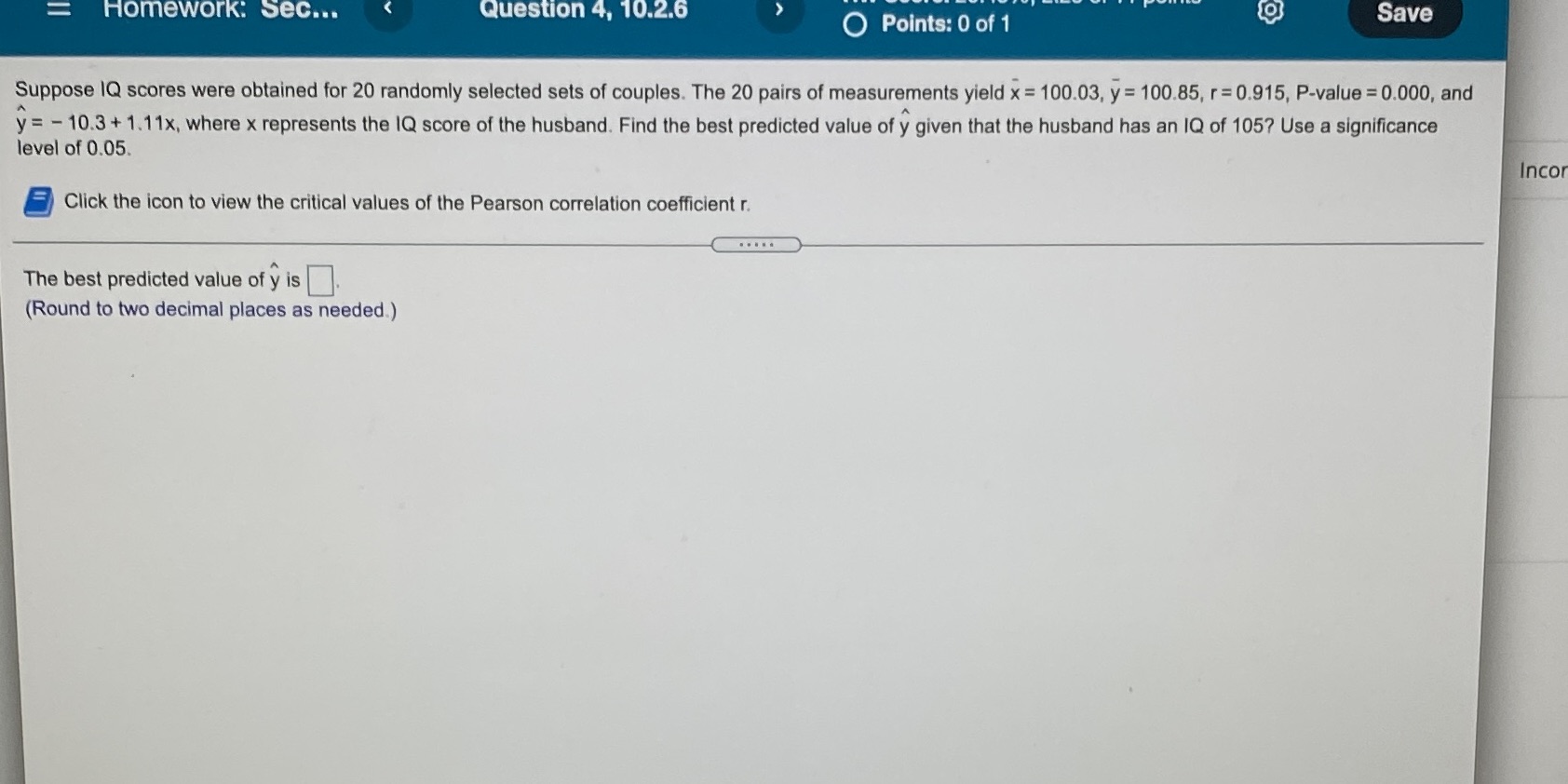 Can you please help me answer this question Homework: Sec... Question 4,