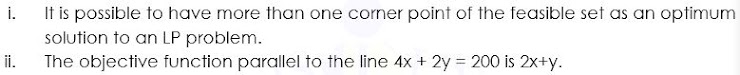 have more than one corner point of the feasible set as an