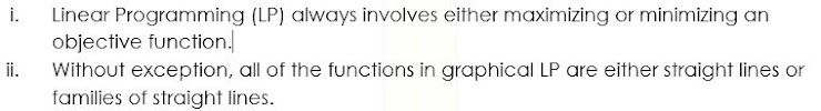 optimum solution to an LP problem. ii. The objective function parallel to