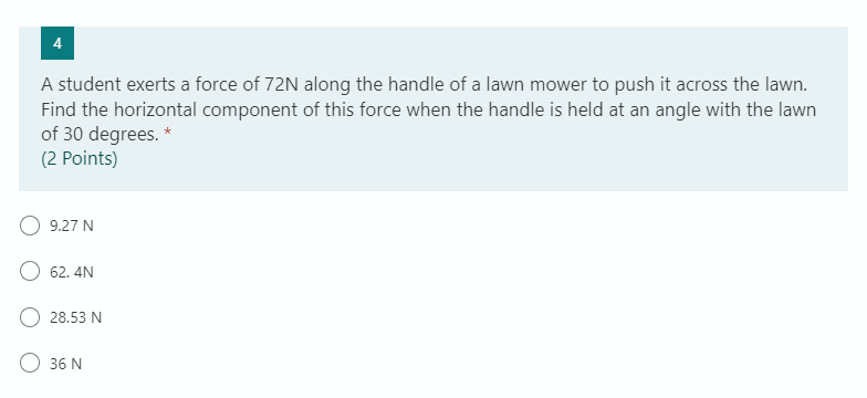 - B^2 - C^2) O the hypotenuse of a triangle O zero
