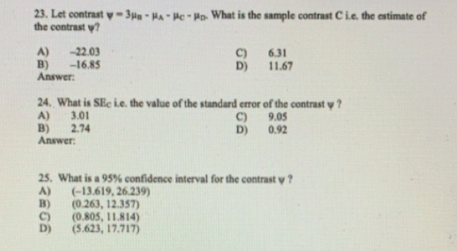 need help on 23, 24, & 25. ASAP PLEASEEEE 23. Let contrast