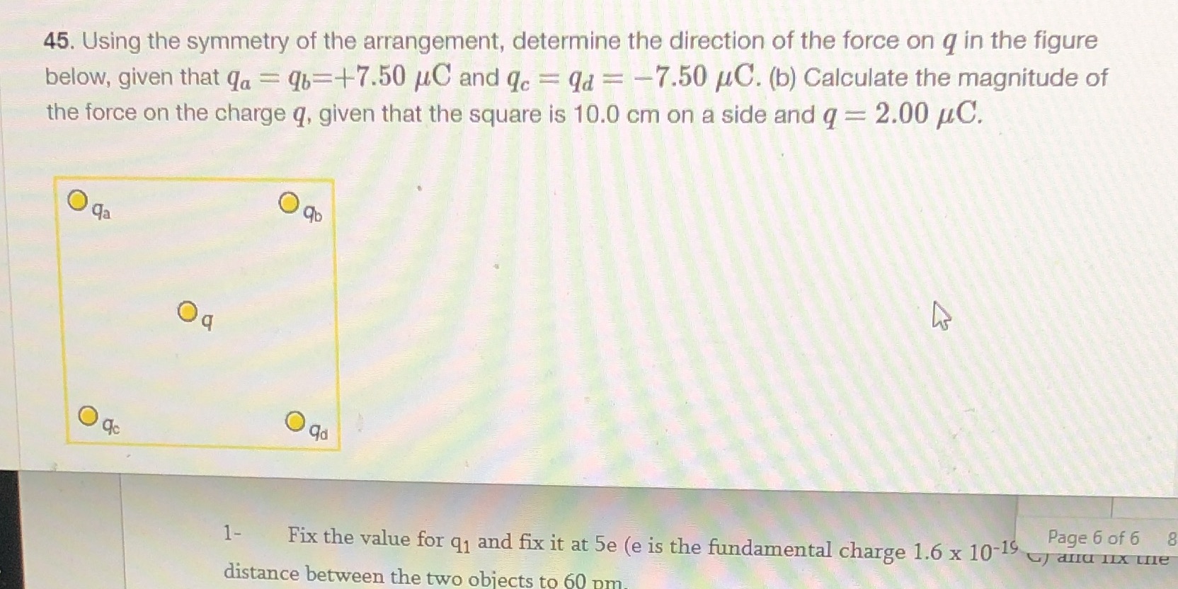 Answer part a and b or thumbs down 45. Using the symmetry