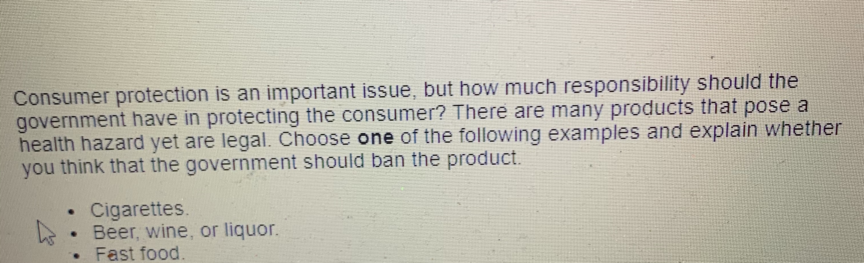  Consumer protection is an important issue, but how much responsibility should