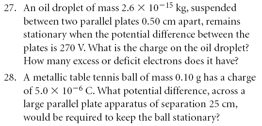 opposition to the electric force, from one plate to the other. Calculate