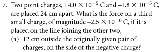 centre?3. A small object has an excess of 5.00 X 109 electrons.
