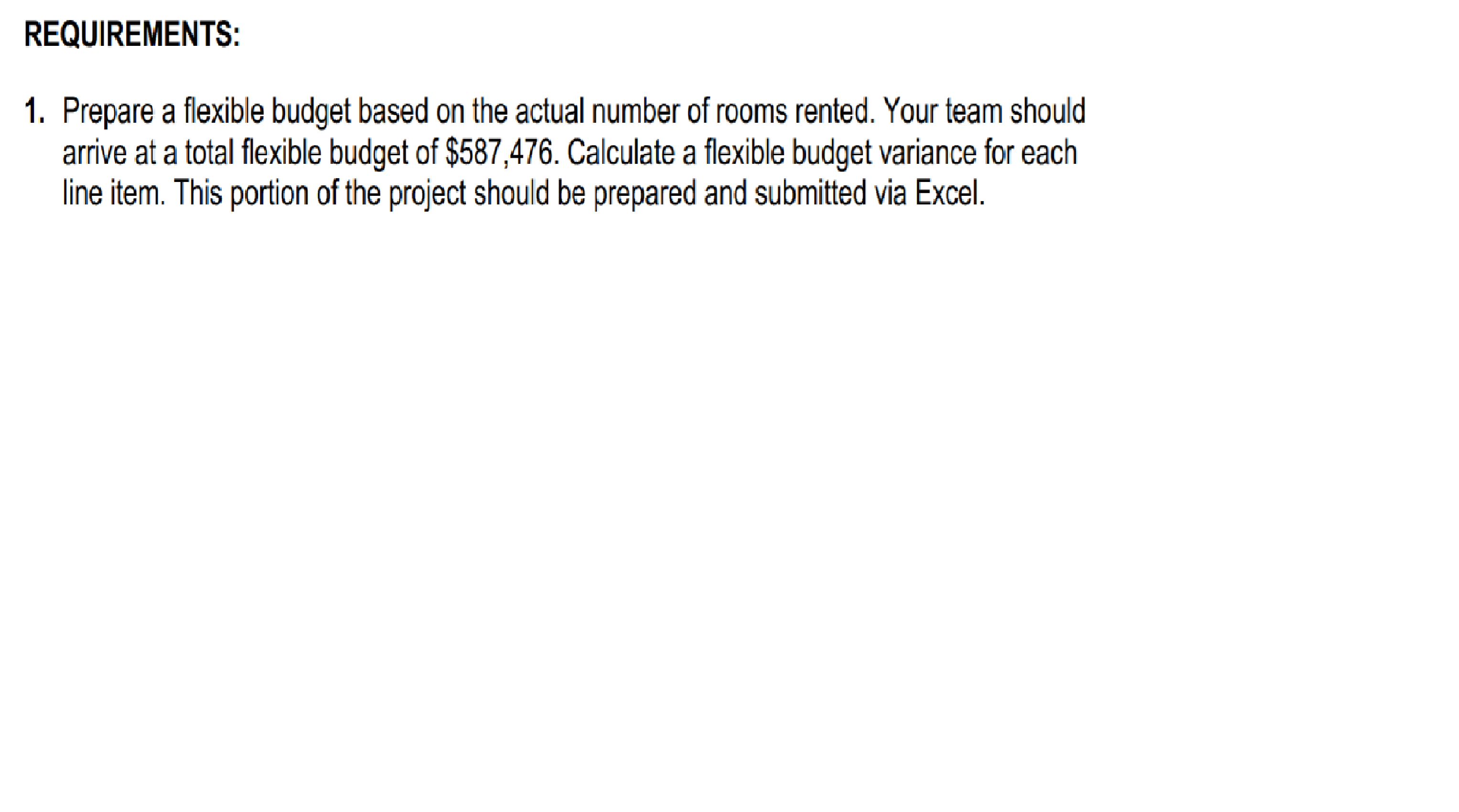 | VARIANCE ANALYSIS in SERVICE INDUSTRIES FLINT HILLS LODGE CASE Hattie Hughes