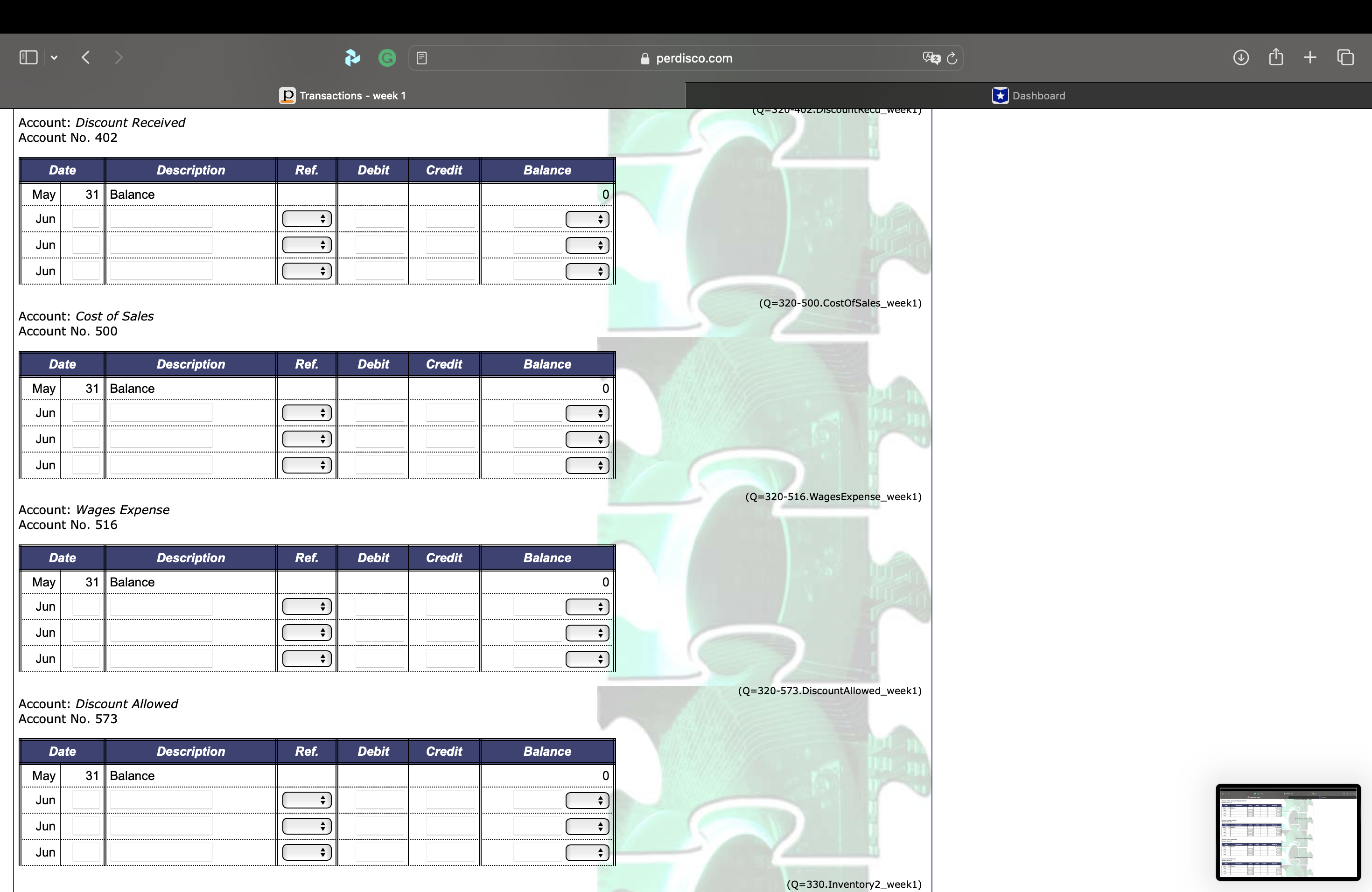 understand the posting process in the manual accounting system. Note that you