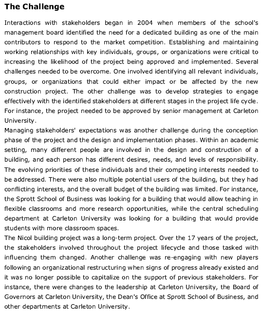 to contemporary challenges in the global market and society. Its construction and