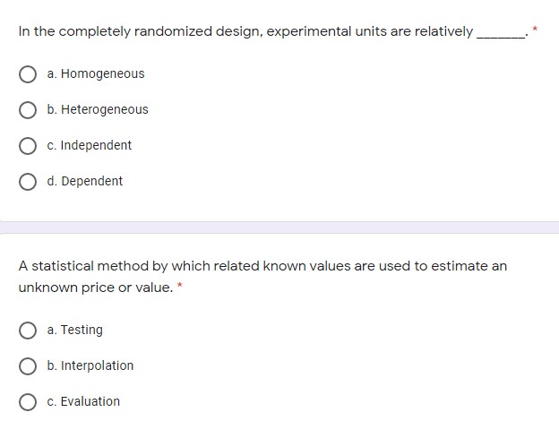 variability which exists in the experimental units. b. Lack of uniformity in