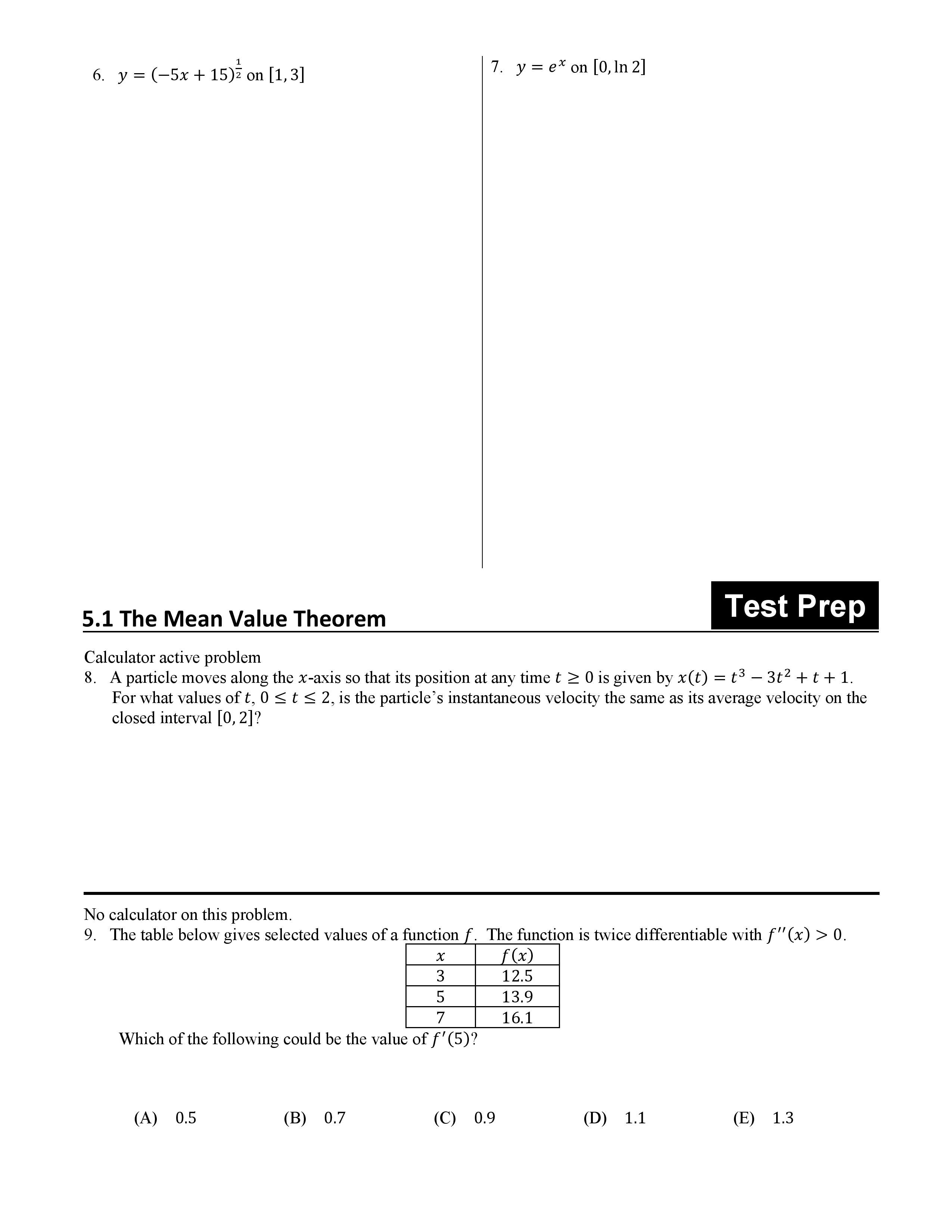 a point within that open interval where the instantaneous rate of change
