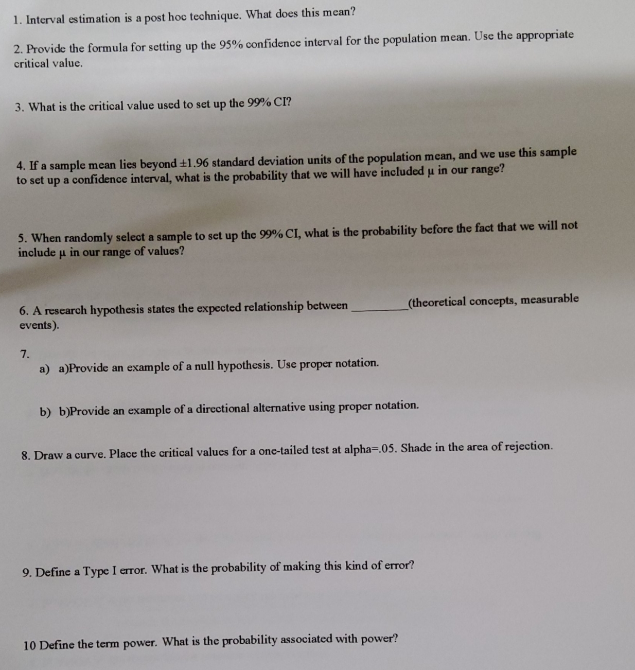 psy 211 statistics chapter 9 practice exam 1. Interval estimation is a