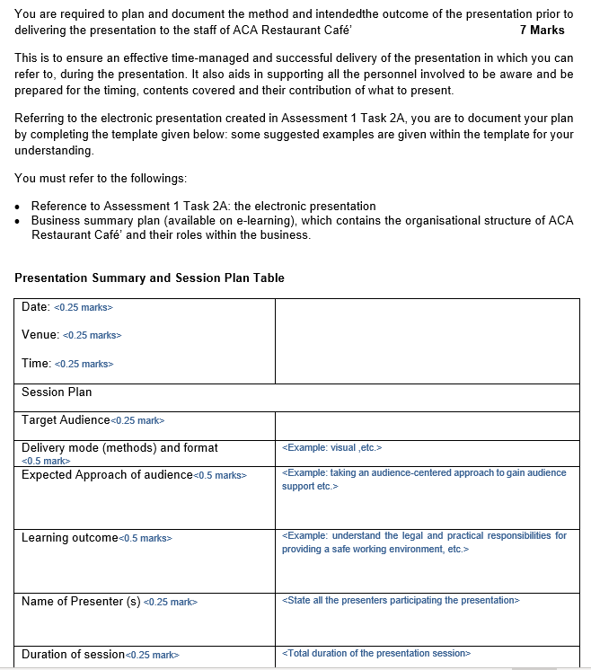  You are required to plan and document the method and intendedthe