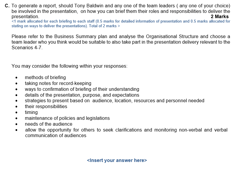 of ACA Restaurant Cafe' 7 Marks This is to ensure an effective