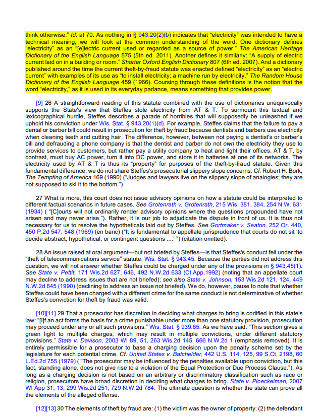 rights." Wis. Stat. $ 943.20(2)(b) (emphasis added). Relying on the plain language
