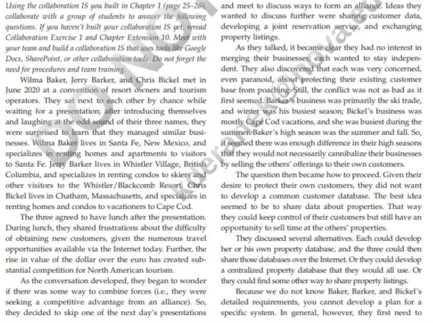  Using the collaboration IS you built in Chapter 1 (page 25-26),