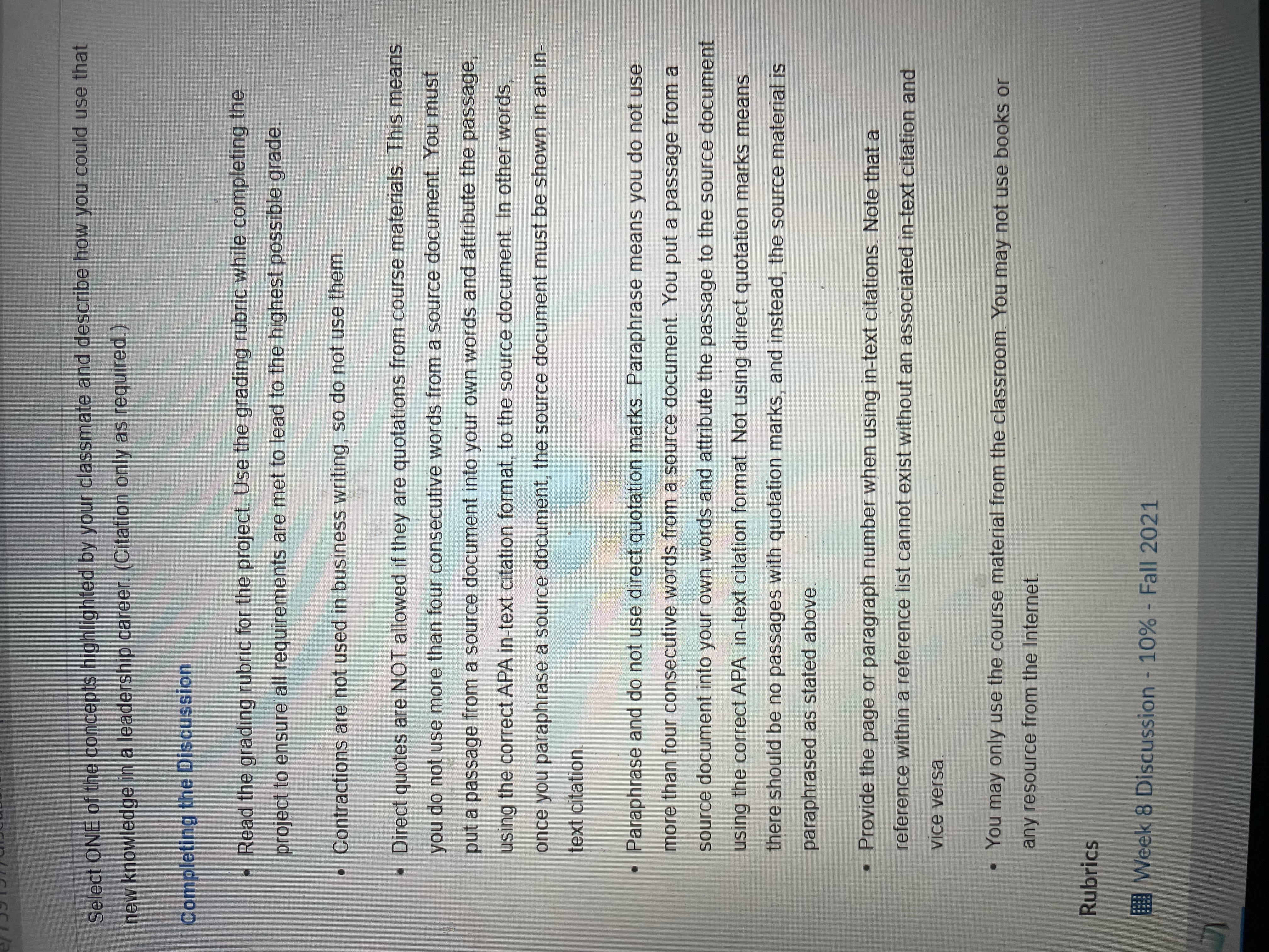 seven key leadership ideas (one idea from each of the past seven