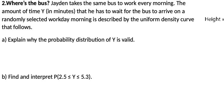  2.Where's the bus? Jayden takes the same bus to work every