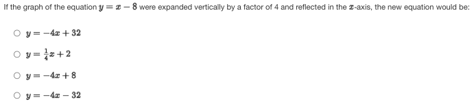 -9(-#) Oy= -g(x) O y = g(-#)If the graph of the equation
