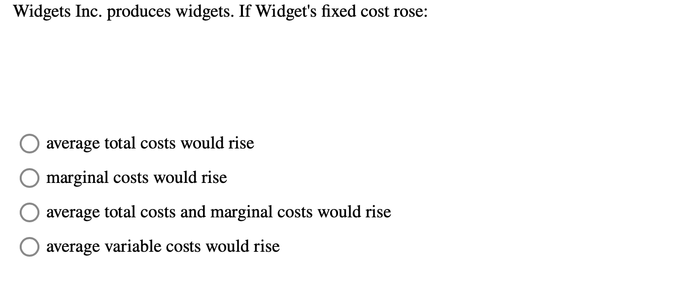 My initial thought was that the total avg. variable costs would rise