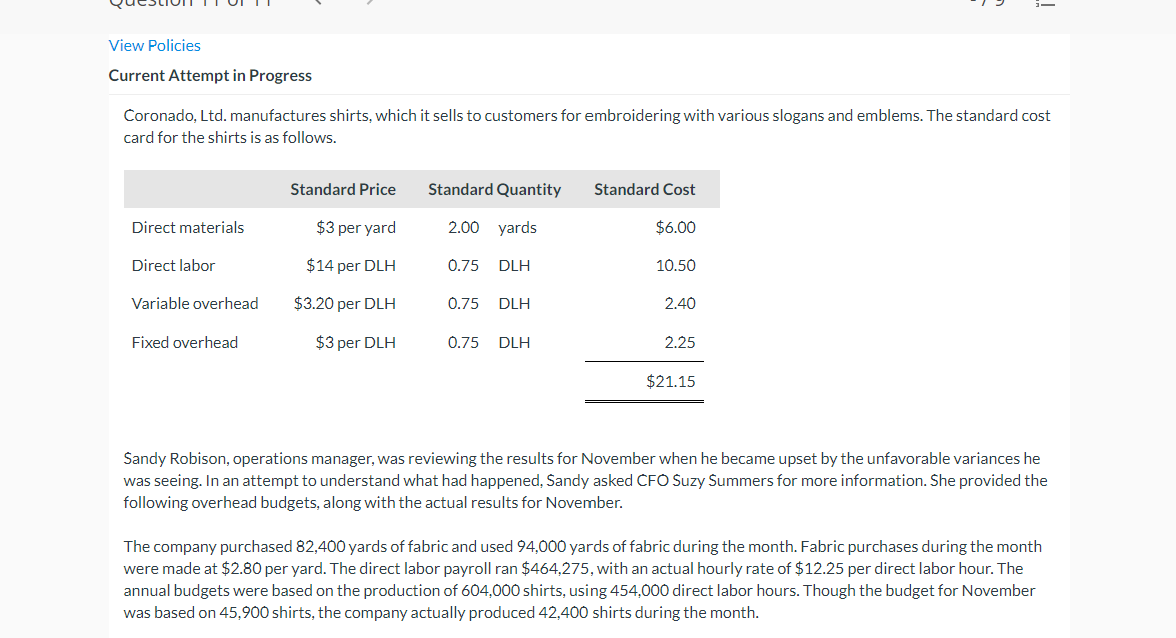 Calculate the:Direct Material Price VarianceDirect Material Quantity VarianceDirect Labor Rate VarianceDirect Labor
