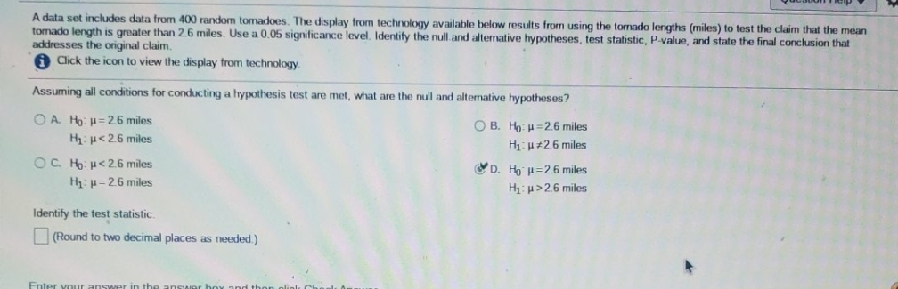 homework statistics A data set includes data from 400 random tomadoes. The