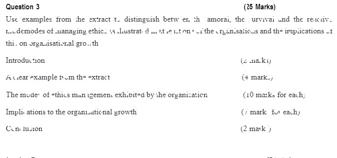  Question 3 (25 Marks) Use examples from the extract to distinguish