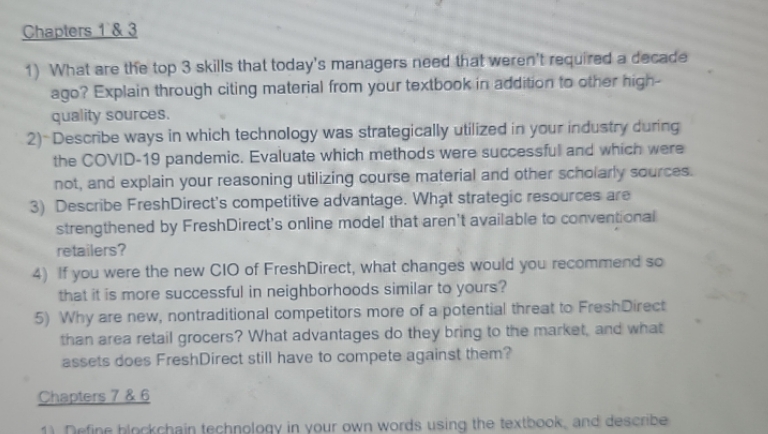 that today's managers need that weren't required a decade ago? Explain through