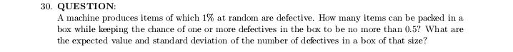 instance), estimate the probability that 100 packages will have total weight more