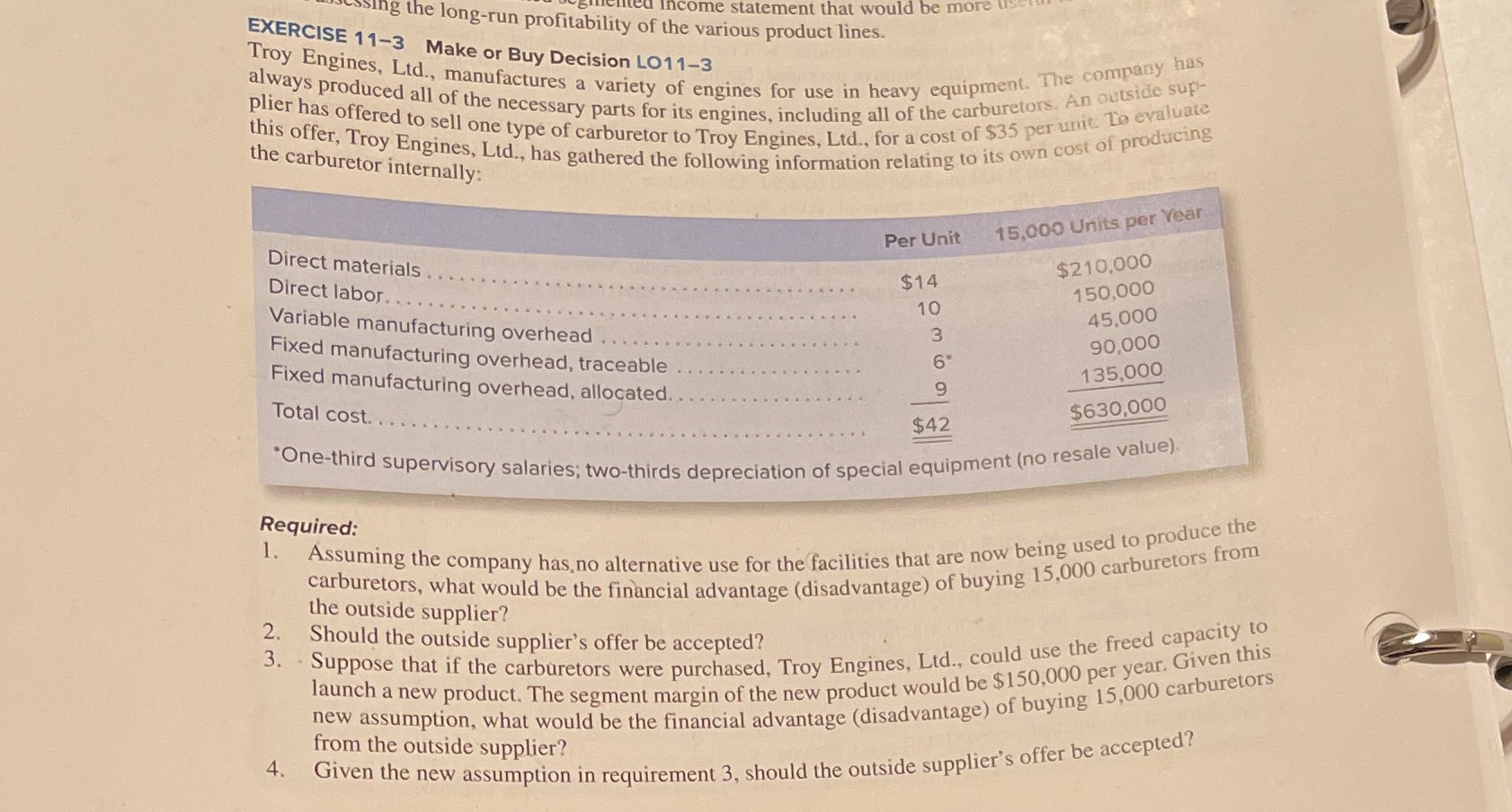 income statement that would be more ! ing the long-run profitability