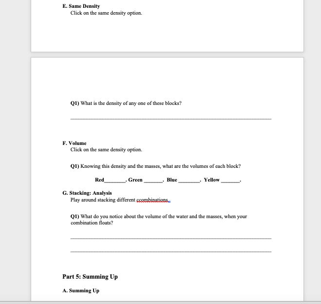 volume, what is the maximum buoyancy force on these block when fully