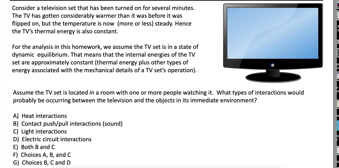 Please help with the attached question. ill. I Consider a television set