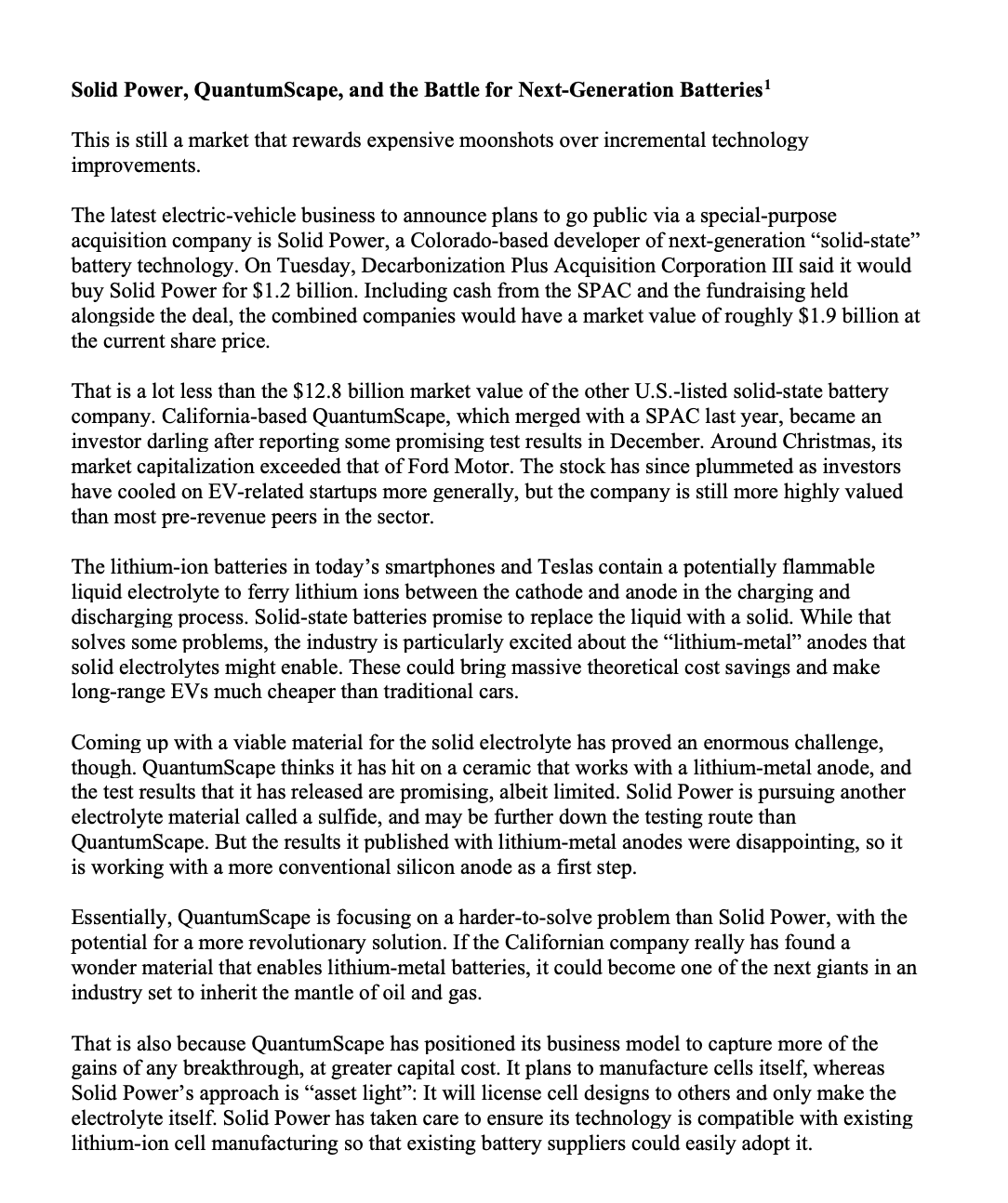 latest electric-vehicle business to announce plans to go public via a special-purpose