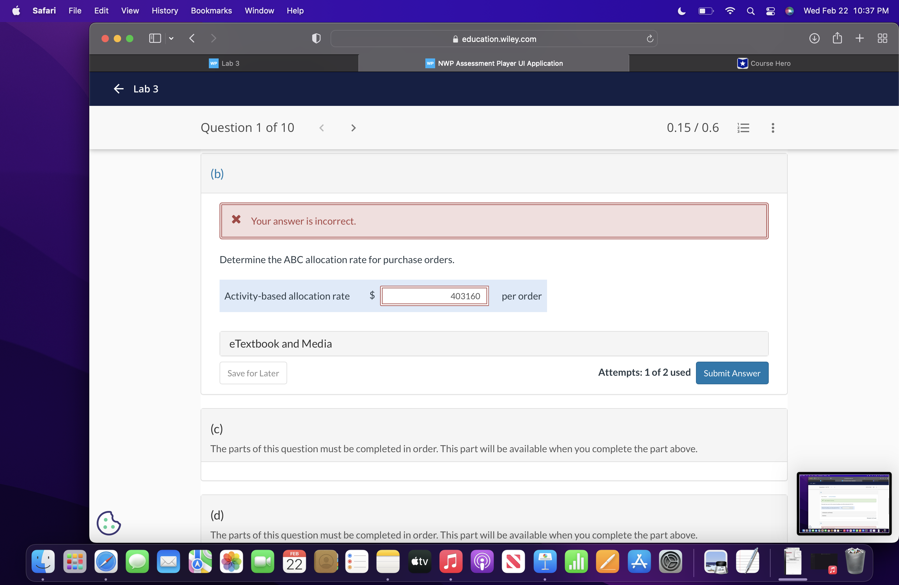apply overhead to its products, Each activity has a cost driver used