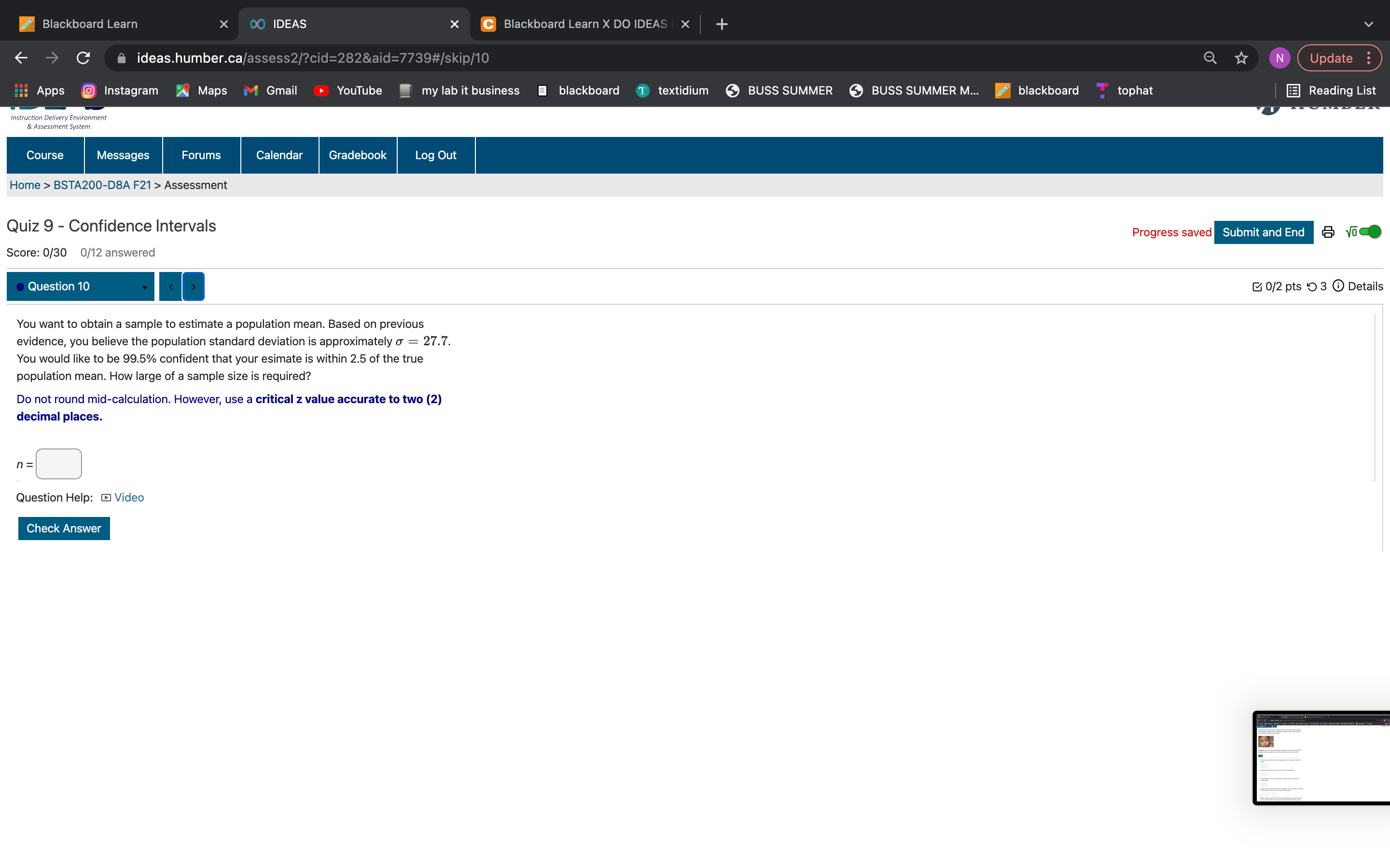 BUSS SUMMER M... blackboard tophat Reading List Instruction Delivery Environment & Assessment