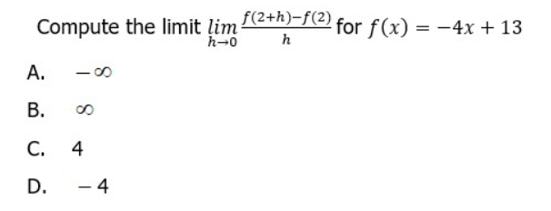 limit. A. 0.8 B. 0.3:: C. 0.3h D. Does not exist x3+15x3+50x