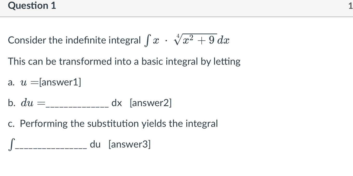 integral J'x . Vac2 + 9 dx This can be transformed into
