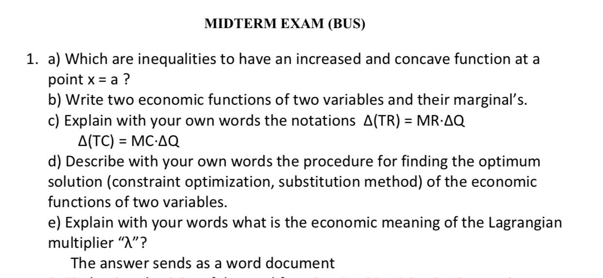Note that there are A B C D E questions thank you