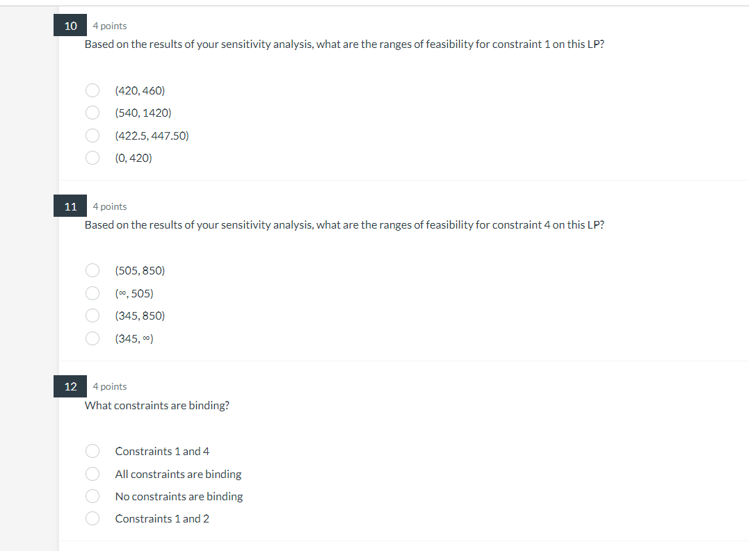 calculations le for grading. Maximize 50A + SUB s.t. Constraint 1 12A