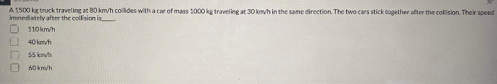due to small mass.What impulse would be needed to stop a 1600