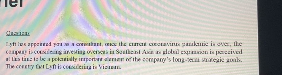 Using the Integration-Responsiveness Grid, transnational strategy would be most appropriate for Lyft