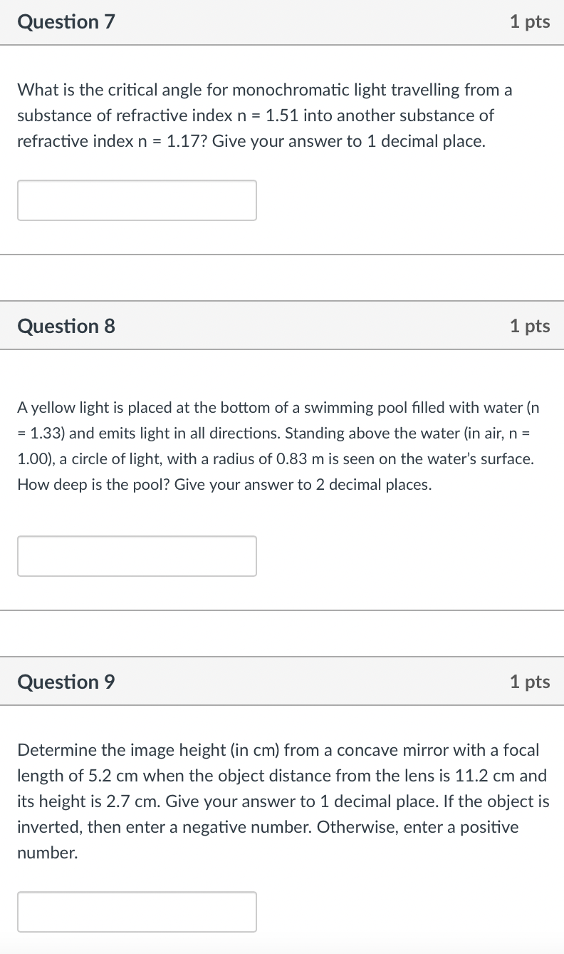 light travelling from a substance of refractive index n = 1.51 into