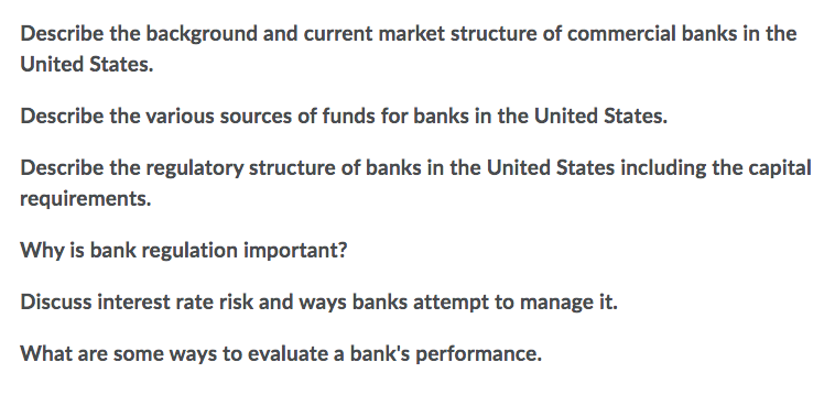 Please answer all the questions and explain Describe the background and current
