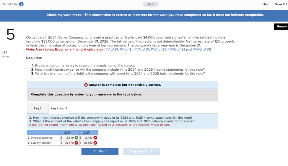 mode : This shows what is correct or incorrect for the work