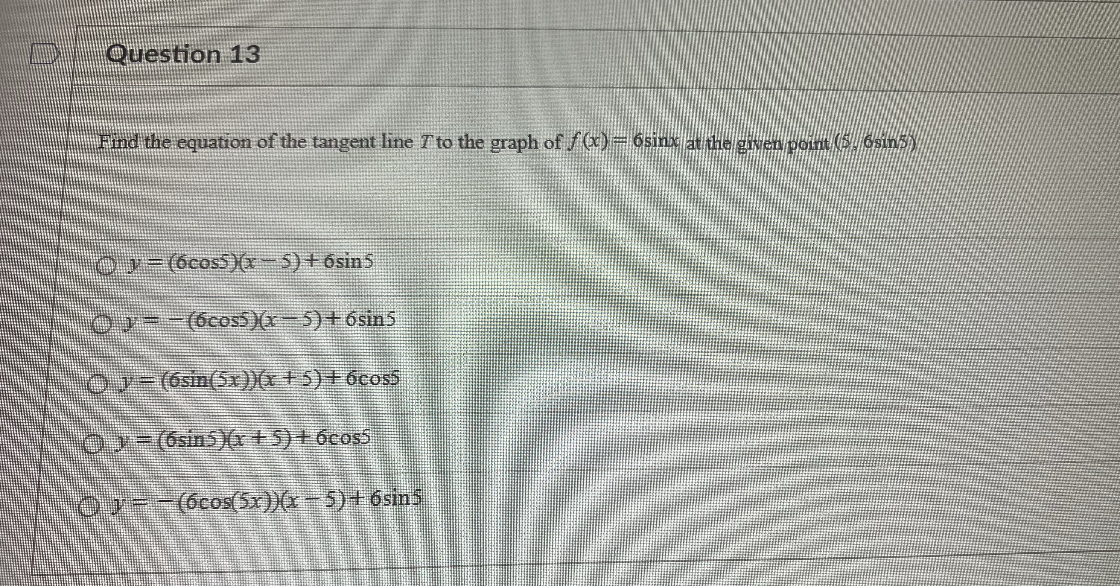 13 . Which option is correct? Show work please Question 13 Find
